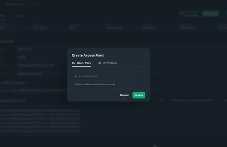 User Pass Access Point Per GB
