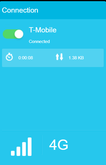 Toggle button next to your carrier